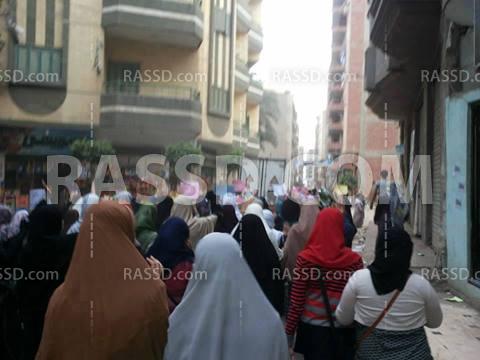 تظاهرة لشباب ضد الانقلاب بمدينة المنصورة