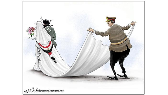 السيسي يقدم مصر عروسا لـ”إسرائيل”.. شاهد أبرز كاريكاتيرات اليوم