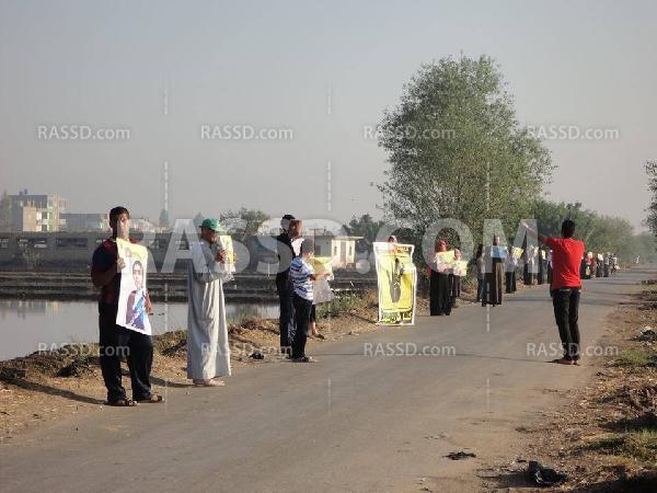 سلاسل بشرية لـ “٧ الصبح” في الدقهلية رفضًا لانتخابات العسكر