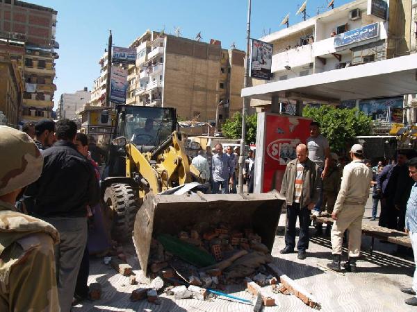 عودة حملات إزاله الاشغالات الى شوارع بورسعيد