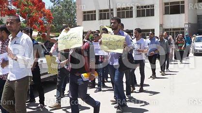 تظاهرة لطلاب ضد الانقلاب بالفيوم احتفالا بالمقاطعة