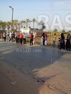 سلاسل بشرية بمحافظة القليوبية رفضا للانقلاب العسكري