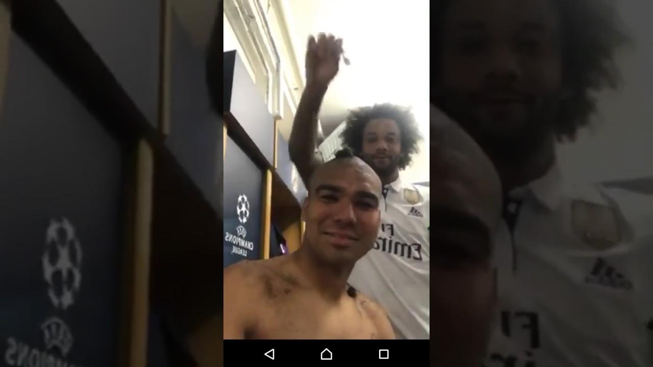 بالفيديو.. مارسيلو يحلق شعر كاسيميرو احتفالا بلقب دورى الأبطال