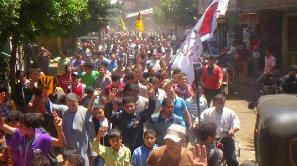 مسيرة حاشدة بأجهور في القليوبية تنديدا بحكم العسكر