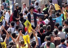 مسيرة لطلاب جامعة الزقازيق رفضا لتنصيب السيسي