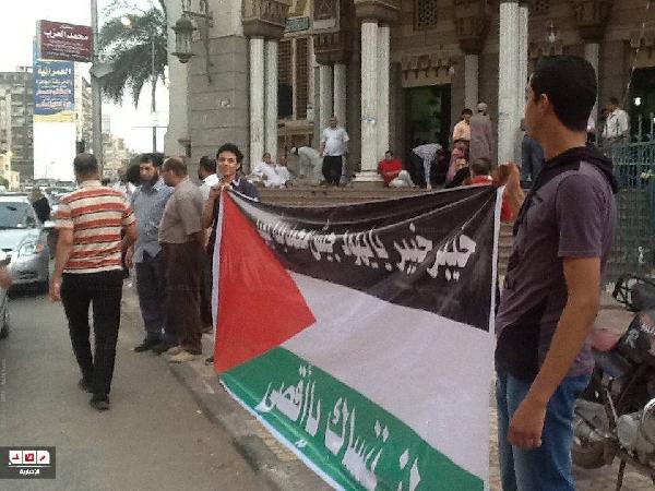 وقفة صامتة بالمنصورة لنصرة الأقصى