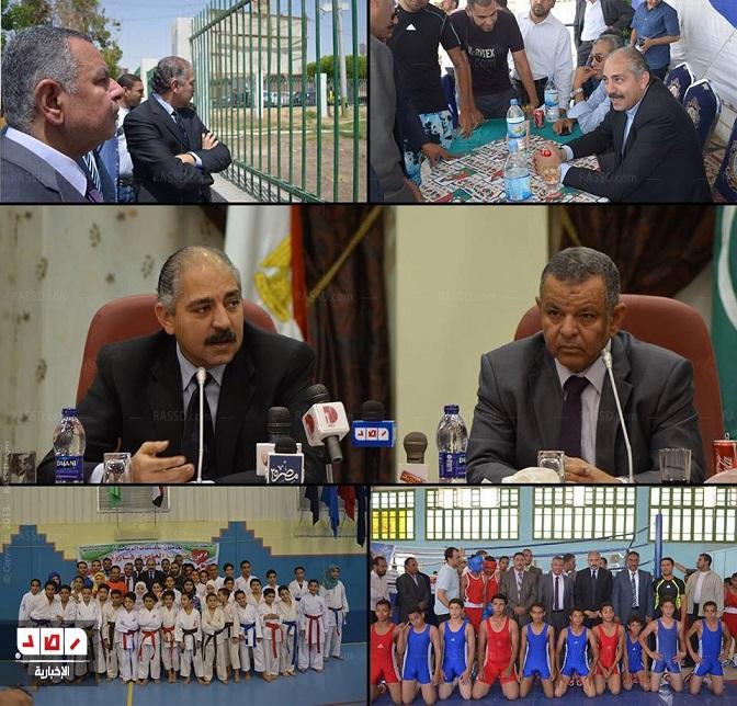 وزير الرياضة يفتتح الصالة المغطاة بالمنيا