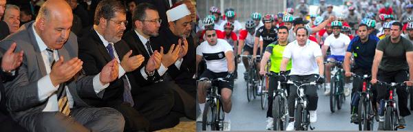 بين ركعات مرسي ودراجة السيسي.. فتش عن اعلام العار