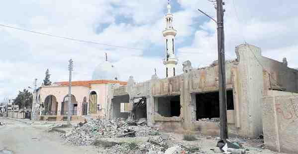 استهداف مسجد بريف دمشق ..واستمرار حصار المليحة لليوم 73