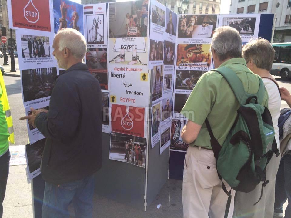 بالصور.. معرض مصور لجرائم الانقلاب بباريس