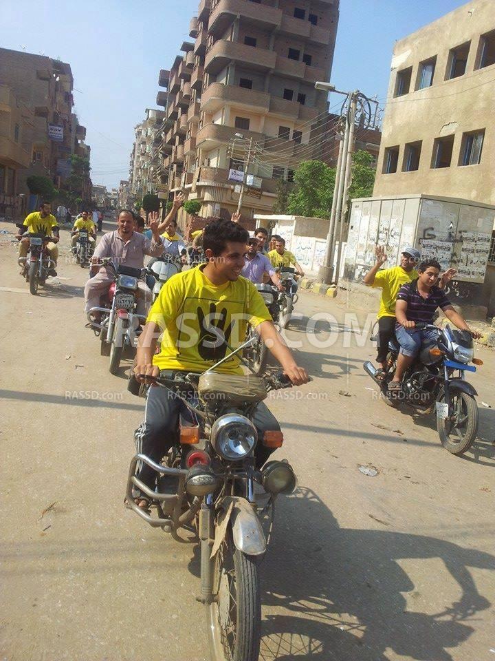 مسيرة مناهضة للانقلاب بالدرجات البخارية في “المنوفية”