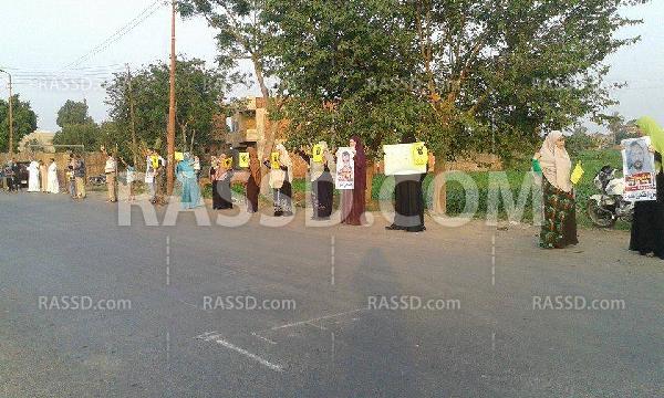 سلاسل بشرية بـ”منوف” و”بركة السبع” في المنوفية