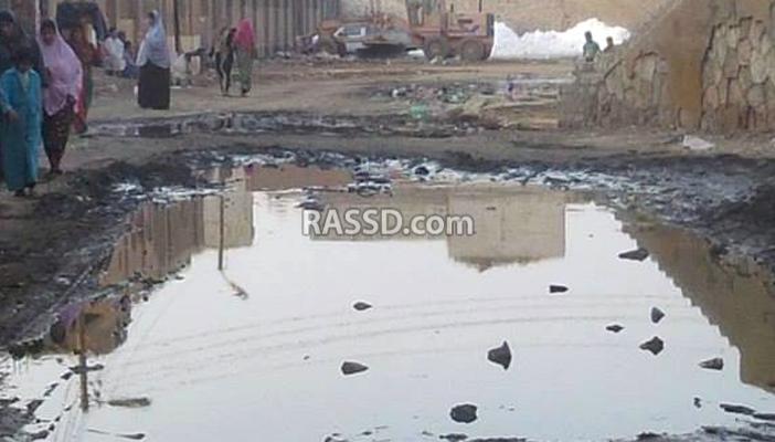 قرى بني سويف  تغرق في الصرف الصحي