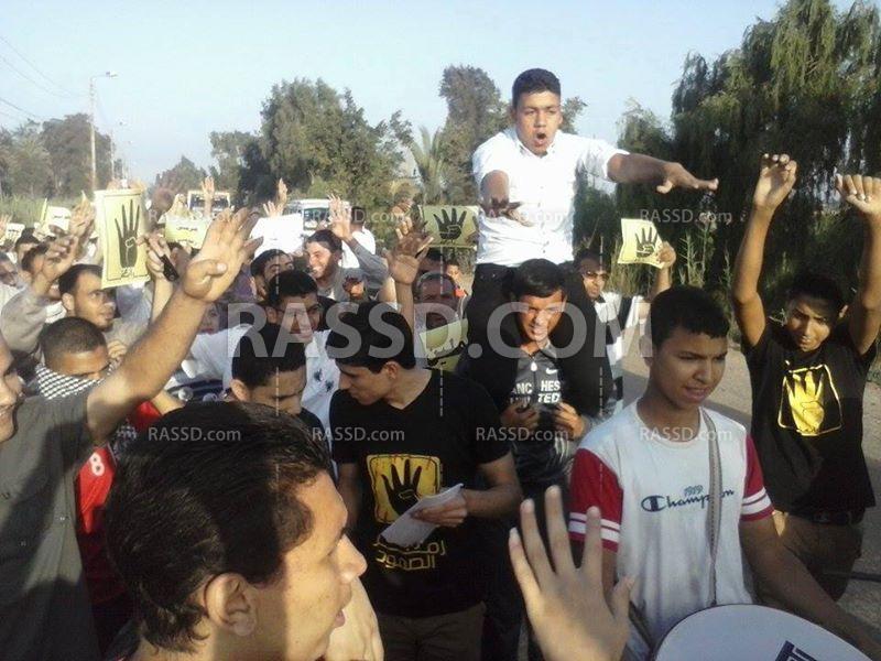 سلسلتين بكفر الشيخ رفضا للانقلاب