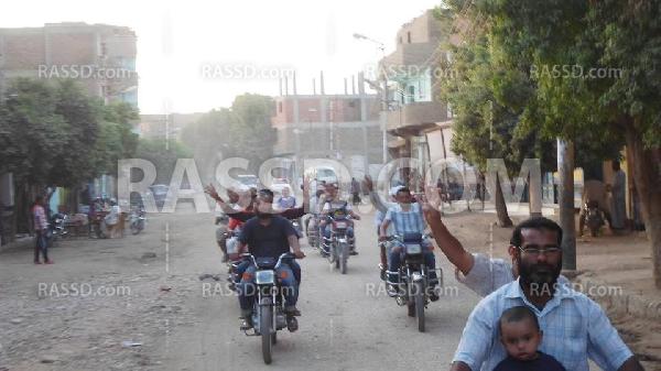 مسيرة مناهضة للانقلاب بالدراجات البخارية في “الأقصر”