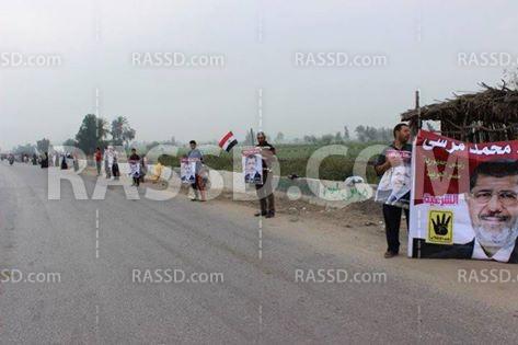 سلسلة لاهالى كفر صقر بالشرقية رفضا لحكم العسكر