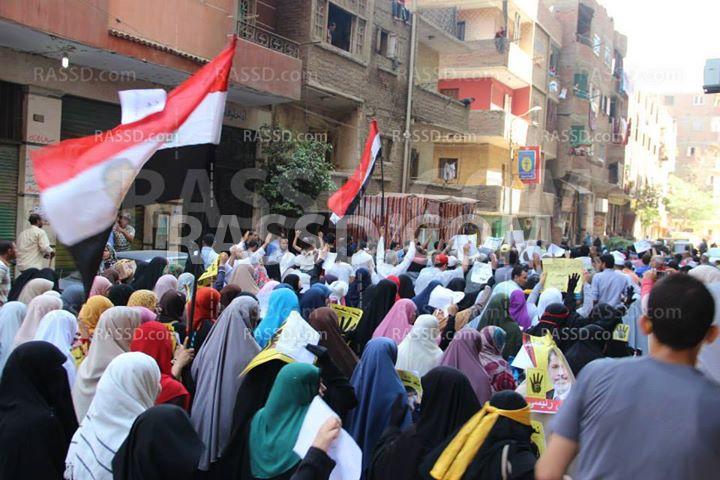 مسيرة رافضة للانقلاب بالجيزة في جمعة “سنحيا كراما”