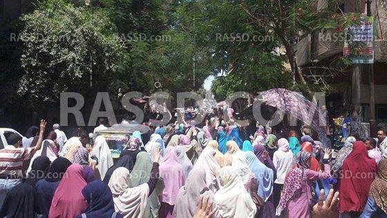 داخلية الانقلاب تفشل في فض تظاهرة بـ”بني سويف”