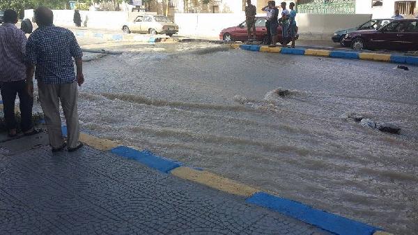 انفجار في ماسورة المياه الرئيسية بالإسماعلية