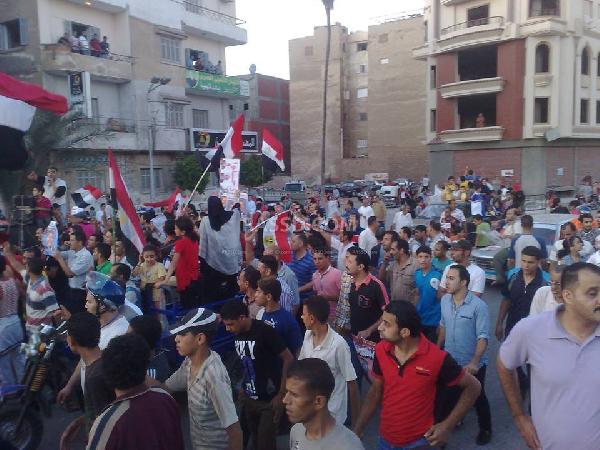 انتهاء مسيرة القوى الثورية بالمنيا بعد دوي الرصاص