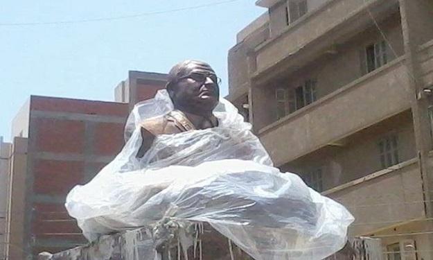 مجهولون يحطمون تمثال “المعين” بالمنوفية