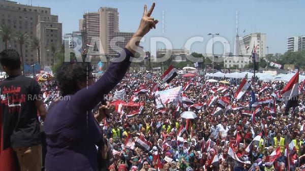 مسيرة المعادى تصل الى ميدان التحريرللمطالبة برحيل الرئيس