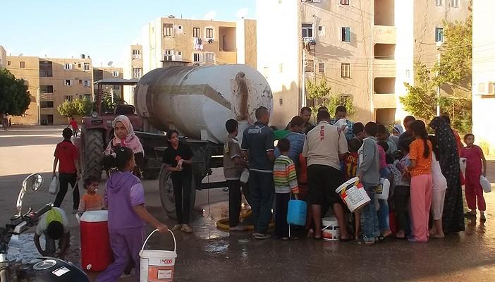 عدة مناطق بأسوان تعاني من انقطاع المياه