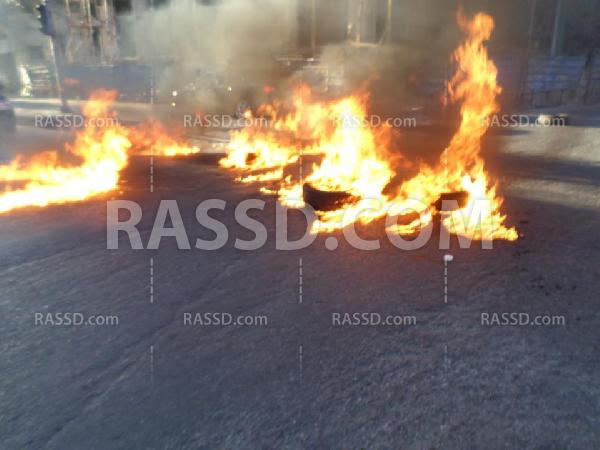 قطع الطريق بشارع “الجمهورية” في “بورسعيد”