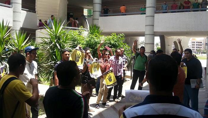 مسيرة لطلاب المعهد التكنولوجي بالعاشر تندد بحكم العسكر