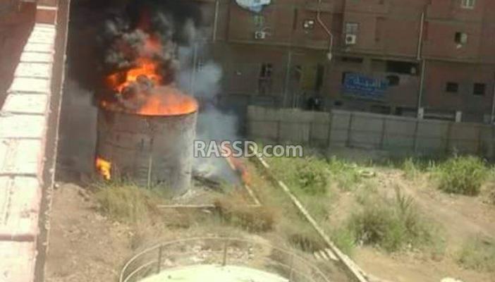 حريق بـ”كوبانية” الجاز بسنورس والأهالي يغادرون المنازل