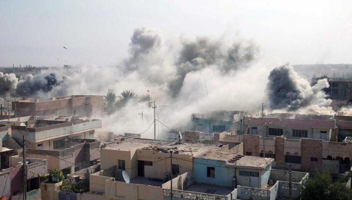 “القوى السنية” بالعراق يدين قصف الفلوجة بالبراميل المتفجرة