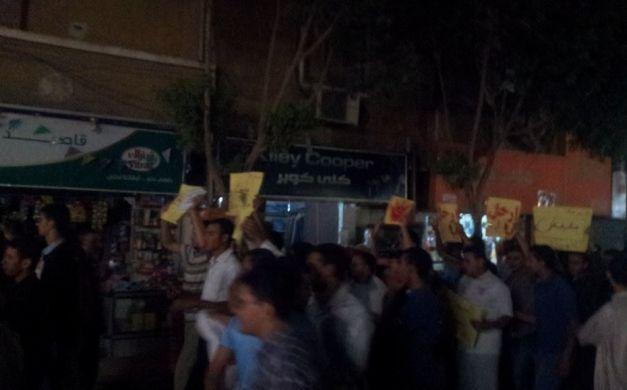 انضمام محتجين ضد رفع الأسعار لمسيرة رافضي الانقلاب بسوهاج