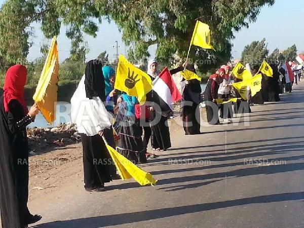 سلاسل بشرية بـ”كفر الشيخ” للتنديد بتردي الأوضاع الاقتصادية