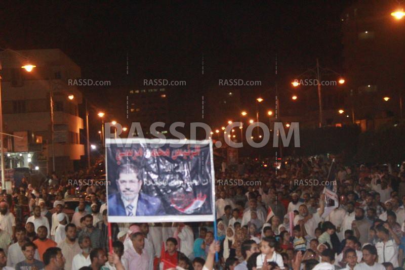 مسيرة حاشدة بمطروح لدعم شرعية الرئيس مرسي