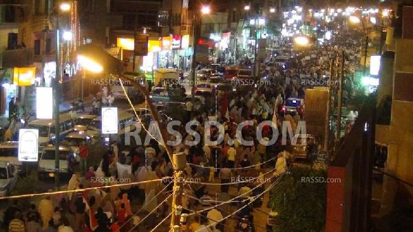 الالاف في بني سويف يتظاهرون لتأييد مرسي