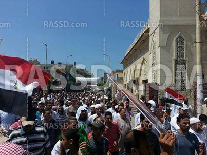 مسيرة حاشدة بالعريش تأييدا لشرعية مرسي