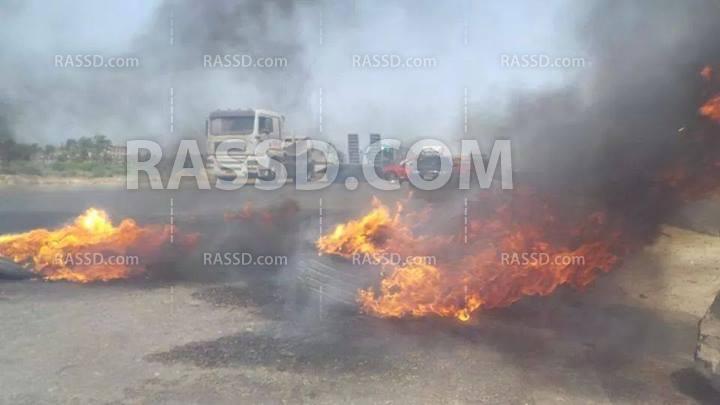 مجهولون يقطعون طريق إسكندرية- دمياط الدولي