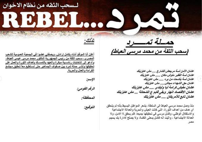 عضو بـ”تمرد” للإخوان:مزقنا أوراق الحملة لأننا نسير في المجهول