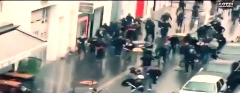 فيديو|حرب شوارع بفرنسا بين اليهود والجزائريين بسبب غزة