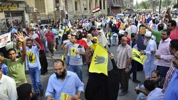 مسيرة بعرب الرمل بالمنوفية تضامنًا مع غزة