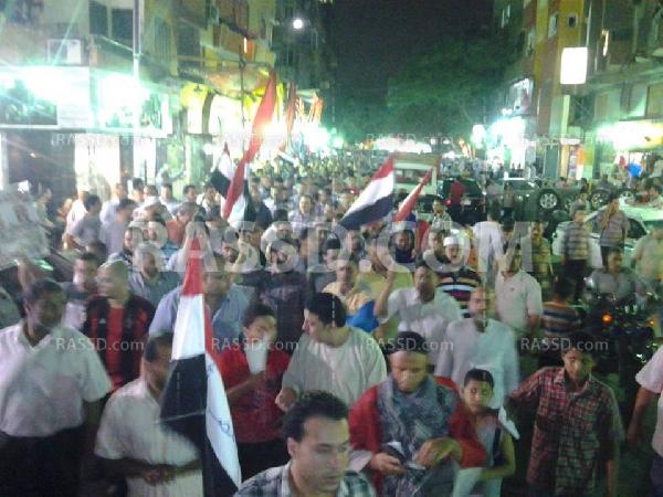 مسيرة حاشدة بشبرا تأييدا للشرعية ورفضا للانقلاب العسكري