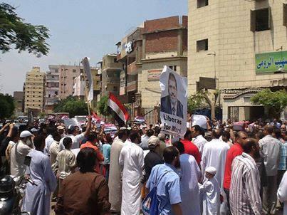 مسيرة بالشرابية تندد بالانقلاب العسكري