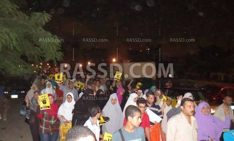 مسيرة ليلية تضامنية مع “غزة” بوسط الإسكندرية