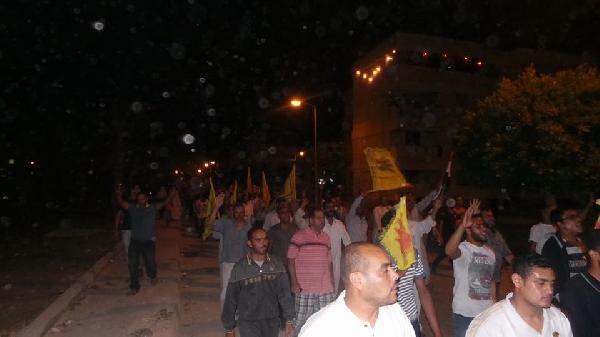 مسيرة ليلية بـ”برج العرب” تضامنًا مع “غزة”