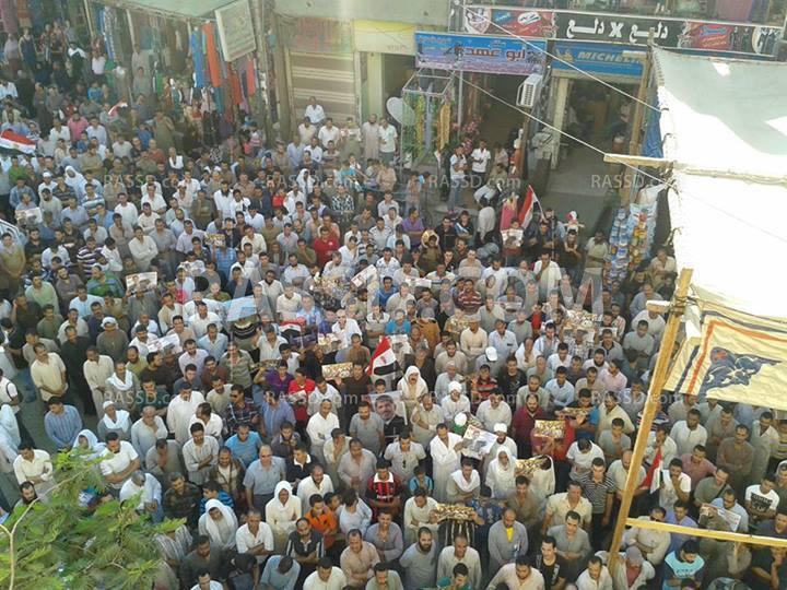 خروج المتظاهرين بأبشواي للمشاركة بمليونية “عودة الشرعية”