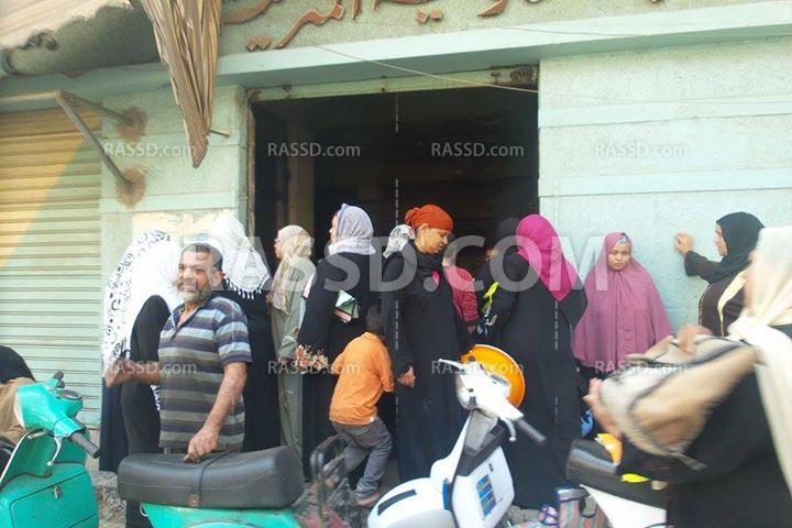 أزمة التموين بالمحلة.. زحام ونقص سلع