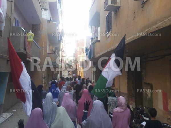 مسيرة لـ”طلاب ضد الانقلاب” في”بني سويف “دعمًا لـ”غزة”