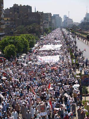عشرات الآلاف يتظاهرون برمسيس تنديدا بالانقلاب العسكري