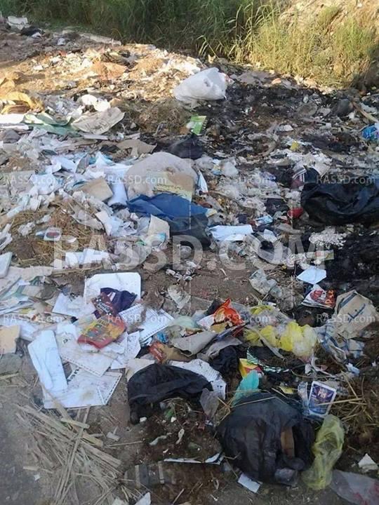 القمامة تغطي مدخل قرية “ديمشلت” بـ مركز “دكرنس”