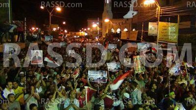 الآلاف في بنى سويف يتظاهرون ضد الانقلاب